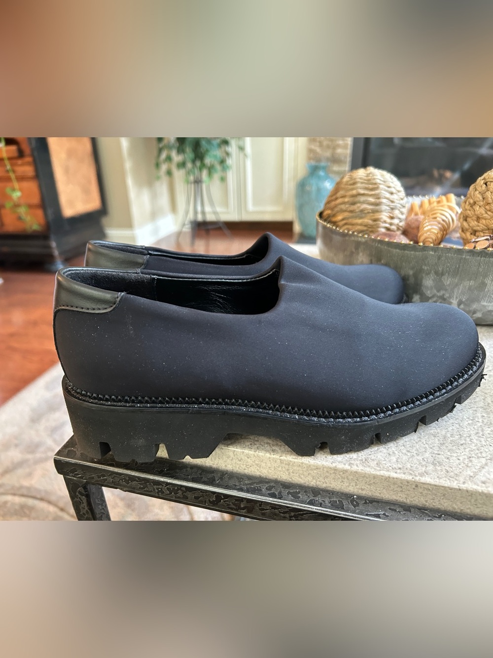 La Canadienne Hawley Lug Loafer Black sz 8